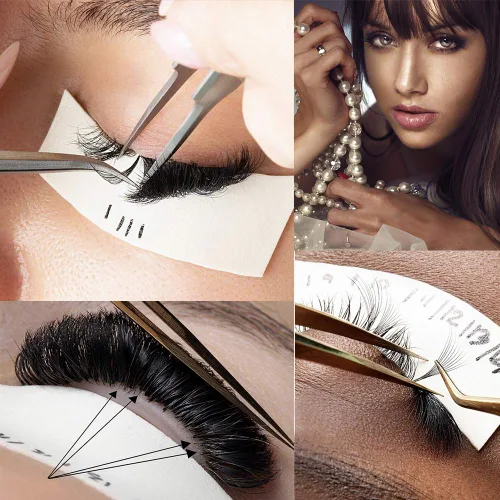 Miniatura 5 de Akissos - 125 almohadillas de espuma para extensiones de pestañas, cinta médica precortada de espuma para debajo de los ojos, suministros