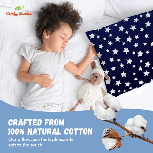 Miniatura 2 de Funda de almohada para niños pequeños 13x18 - Funda de almohada de algodón para niños pequeños con estrellas, funda de almohada galaxia para niños