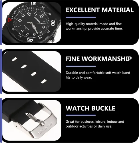 Miniatura 4 de Hemobllo Reloj de pulsera para fiesta, regalo de cumpleaños, reloj de pulsera, decoración de muñeca, Negro -, Moderno