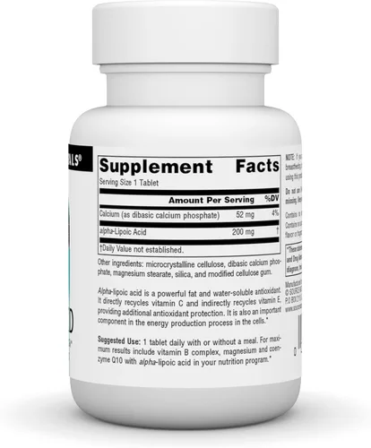 Miniatura 2 de Source Naturals Ácido alfa lipoico, 200 mg - 30 Tabletas