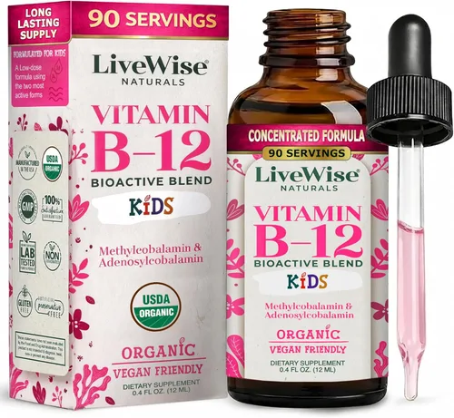 Miniatura 10 de Vitamina B12 Sublingual líquida – Gotas veganas de vitamina B12 líquida totalmente natural – Suplemento de adenosilcobalamina sin OMG