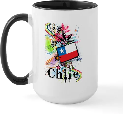 Miniatura 21 de CafePress Taza de café de cerámica extra grande de 15 oz (15.0 fl oz) con bandera de Chile