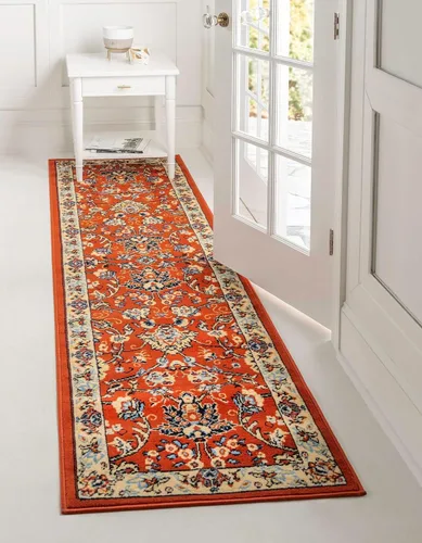 Miniatura 25 de Unique Loom Colección Sialk Hill - Alfombra de área Washington (7' 10" x 10' Rectángulo Burdeos/Crema)