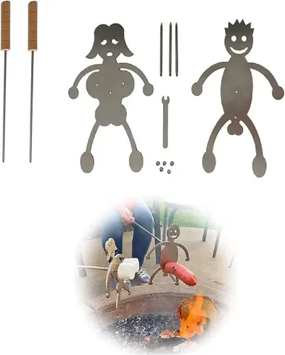 Miniatura 2 de Asador de perros calientes mejorados, 2 unidades, palos de acero inoxidable para perros calientes, asadores de malvaviscos con palos, tenedores