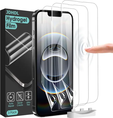 Miniatura 10 de Protector de pantalla [3 unidades de película de hidrogel suave para iPhone 15 Pro/15, TPU flexible irrompible mejorado]
