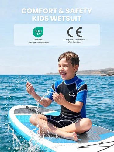 Miniatura 6 de Traje de neopreno para niños y niñas – Traje térmico de neopreno de 0.098 pulgadas para natación, buceo, surf, esnórquel