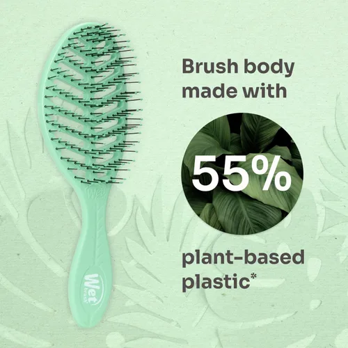 Miniatura 6 de Wet Brush Go Green Speed Dry - Cepillo de diseño ventilado y cerdas ultrasuaves HeatFlex, mango ergonómico, para cabello enredado e incontrolable