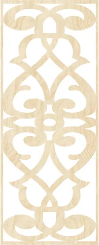 Miniatura 4 de 9 3/8"W x 24 3/8"H x 1/4"T Bellaire Decorativos Paneles de pared de madera calado, abedul