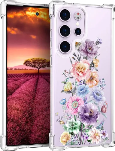 Miniatura 66 de Compatible con Samsung Galaxy S23 - Funda transparente para mujeres y niñas, diseño transparente (formas geométricas de arte abstracto)
