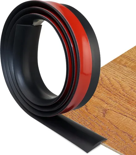 Miniatura 17 de Tira de transición de suelo autoadhesiva para alfombras y pisos, tira de borde de PVC para transición de umbral adecuada para umbral de altura Negro