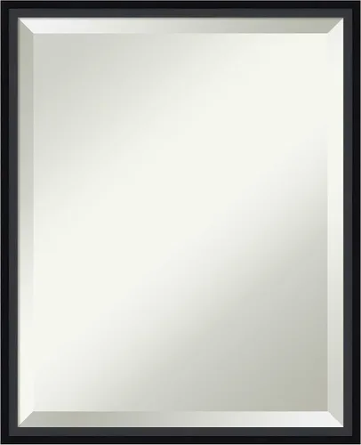 Amanti Art Espejo de baño de madera, espejo de pared negro Lucie para usar como espejo de tocador de baño sobre fregadero (21.25 x 17.25 pulgadas),
