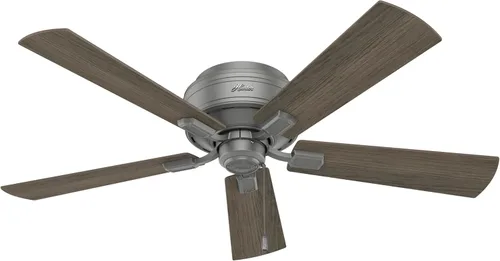 Miniatura 12 de Hunter Ventilador de techo interior de 52 pulgadas con luces LED y cadena de tracción, ventilador de techo de perfil bajo, 5 aspas, para dormitorio