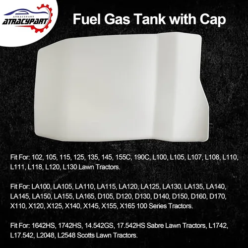 Miniatura 3 de Depósito de combustible con tapa Compatible con John Deere Scotts Sabre L100 L110 L120 L130 L105 L118 L111 L108 y más Reemplazo#: GY21876