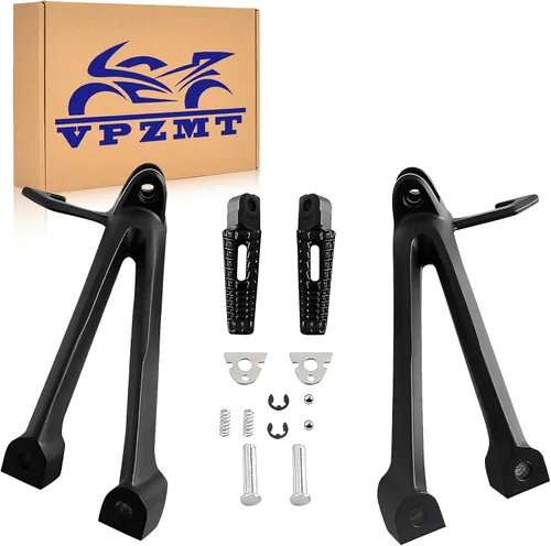 Miniatura 8 de Kit de soportes para reposapiés delanteros para motociclista para modelos Suzuki GSXR600 GSXR750 2006-2010 (delantero-negro-1)