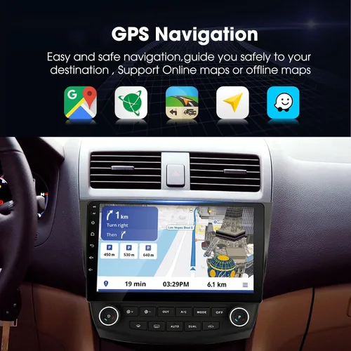 Miniatura 2 de Para Honda Accord 7th 2003-2007 Android Car Stereo, Carplay integrado y Android Auto, pantalla táctil capacitiva de 10 pulgadas, unidad