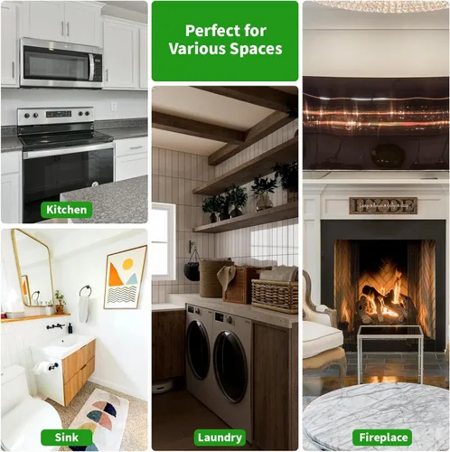 Miniatura 7 de LONGKING Loseta en muro adhesiva para cocina con diseño de mármol (10 azulejos)