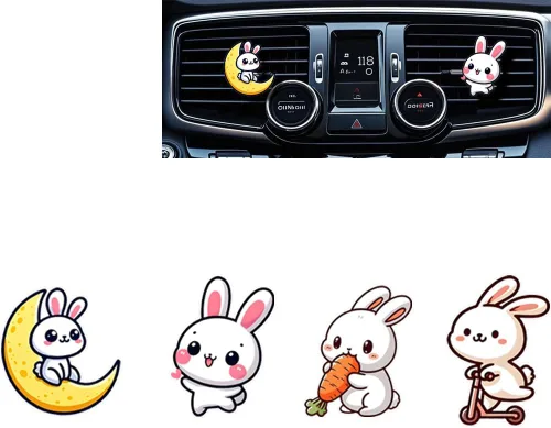 Miniatura 8 de Lindos clips para ambientador de aire del automóvil, lindo clip negro de gato para rejilla de ventilación del automóvil, accesorios decorativos