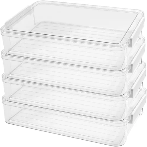 Miniatura 9 de Almacenamiento de papel para álbumes de recortes A4, caja de almacenamiento de fotos, caja de archivo de plástico (azul)