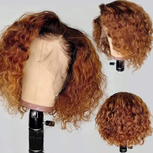 Miniatura 8 de Match All Skin Blunt Cut Bob Glueless Lace Wig Pre Plucked Natural Baby Hair Short Bob Bone Straight 13X4 HD Invisible Lace Wig Braizilian Human