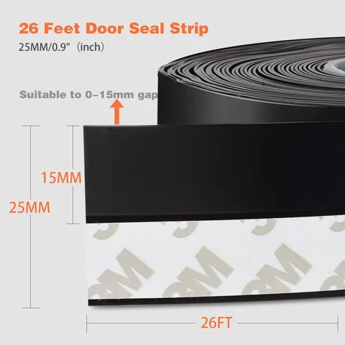 Miniatura 3 de MIKOSI cinta de sellado de silicona de 26 pies, cinta adhesiva para puertas, ventanas, huecos de duchas