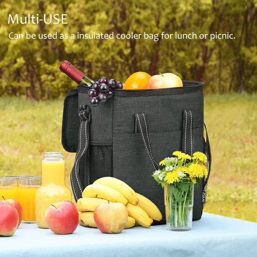 Miniatura 5 de Tirrinia - Bolsa térmica para regalo de vino para 6 botellas, aislada y acolchada con asa y correa de hombro ajustable para viajes o picnic, regalo