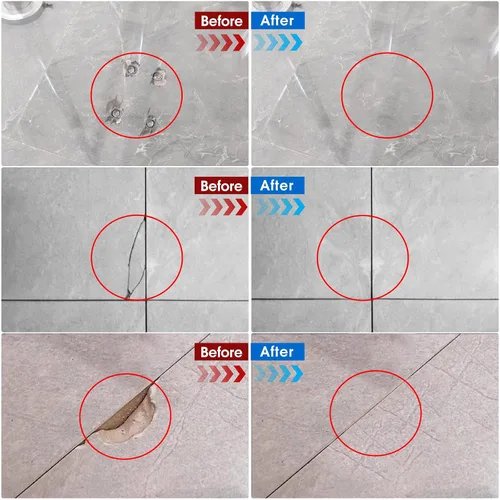 Miniatura 4 de LANBOKIT Kit de Reparación de Bañeras de Azulejos y Fibra de Vidrio (Coincidencia de Color), Kit de Reparación de Fregadero de Porcelana, Kit