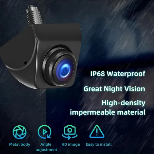 Miniatura 4 de Cámara HD de visión trasera delantera y trasera para automóvil, rotación de 360°, gran ángulo de visión, IP68K, impermeable, universal, marcha