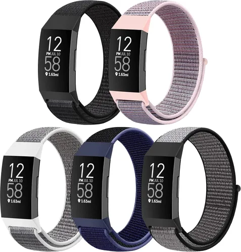 Miniatura 12 de Correas de reloj de nailon compatibles con Fitbit Charge 4/Charge 3/SE, pulsera de repuesto transpirable suave para deporte, correa con banda