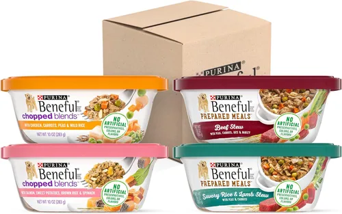 Miniatura 18 de Purina Beneful Freshly Prepared Blends - Paquete variado de alimentos húmedos para perros con carne de res, pollo o cordero, (paquete de 12) tubos