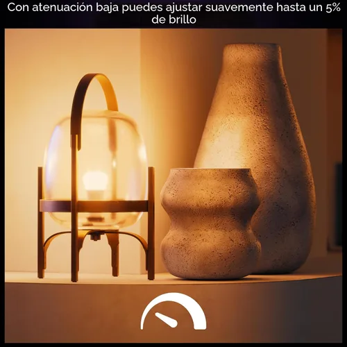 Miniatura 4 de Philips Hue - Bombilla LED inteligente A19, luz blanca cálida 2700K, base E26, 10.5W, 1100 lúmenes, regulable, funciona con Alexa, Asistente
