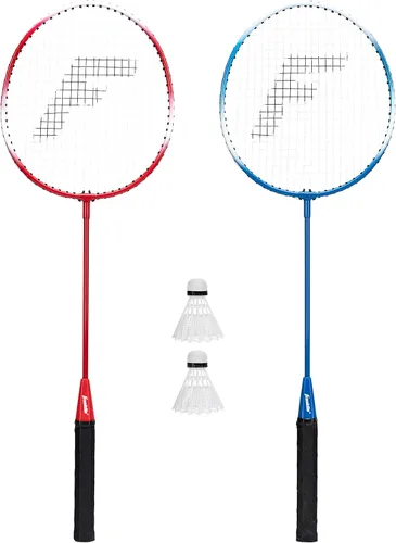 Franklin Sports Badminton Racket + Birdie Set - Replacement Badminton Equipment for Kids + Adults - 2 Player - 4 Player Badminton Racket Sets Rojo y
