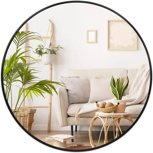 Miniatura 12 de Fabuday Espejo circular negro para pared de 20 pulgadas, espejos redondos para baño, entrada, sala de estar, pasillo, decoración de dormitorio
