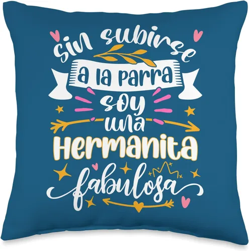 Miniatura 5 de Regalo Original Para Mi Hermanita Regalos Hermanita Fabulosa Divertido Mujer Chiquita Hermana Menor - Almohada de 18 x 18 pulgadas, multicolor