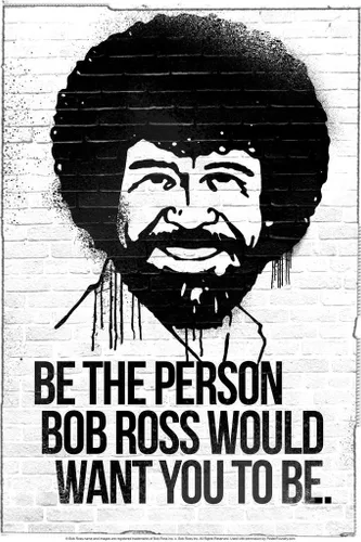 Miniatura 7 de Bob Ross Mira Alrededor La Belleza Está En Todas Partes Pintura Cita Motivacional Inspiradora Famosa Arte de Pared Impresión Cartel Fresco 12x18