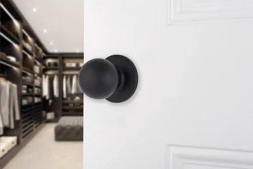 Miniatura 2 de BRINKS Pomos de puerta interiores, pomos de puerta de bola de transición sin bloqueo, negro mate para decoración tradicional y de transición