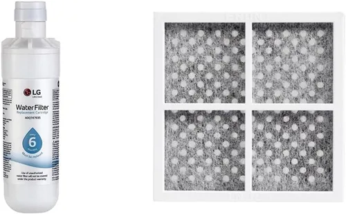 LG LT1000P - Filtro de agua para refrigerador de repuesto de 6 meses/200 galones de capacidad, blanco y 6 meses (LT120F) Filtro de aire de