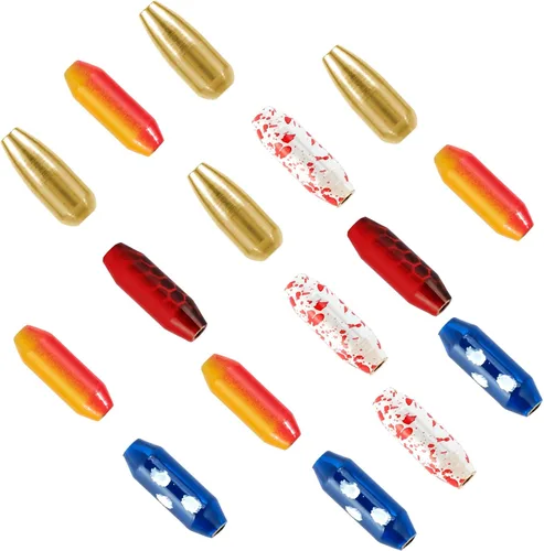 Miniatura 9 de Dr.Fish Latón Pesca Spinner Señuelo Cuerpos Pesas Sinker Pesas Spinnerbait Fabricación Materiales Slip Sinker Bullet Sinkers Inline Spinners 48pcs