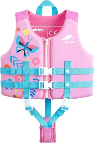 Miniatura 16 de Gogokids Chaleco de natación para niños de 2-3-4-5-6-7-8-9 años, flotadores de piscina para niños de 30-50-70 libras, flotabilidad para niños