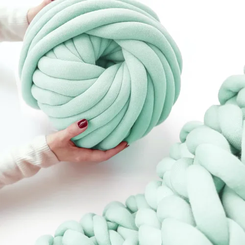 Miniatura 9 de Hilo para tejer con los brazos para hilo grueso, ganchillo tubular gigante para hacer mantas DIY, tejido a mano con nudos trenzados, manta lavable