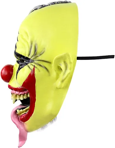 Miniatura 5 de Máscara de payaso de terror, máscara de payaso malvado de miedo, disfraz de Halloween, espeluznante diablo, zombi, fantasma, mueca de fantasma