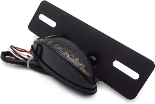 Miniatura 8 de Cateye - Luz trasera para placa de matrícula de aleación grande Cafe Racer Bobber motocicleta