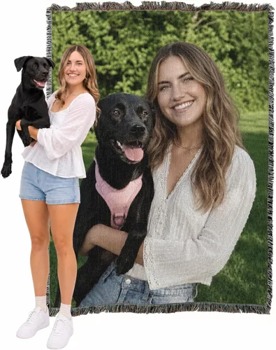 Miniatura 9 de Pure Country Weavers Manta Tejida Personalizada con Foto - 100% Algodón - No Impresa - Manta de Tapiz Personalizada con Foto para Regalo - Fabricada