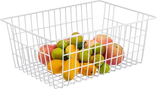 Miniatura 3 de iPEGTOP Cestas de alambre para congelador, juego de 3 contenedores de almacenamiento de 13.4 pulgadas, canastas de almacenamiento para congelador