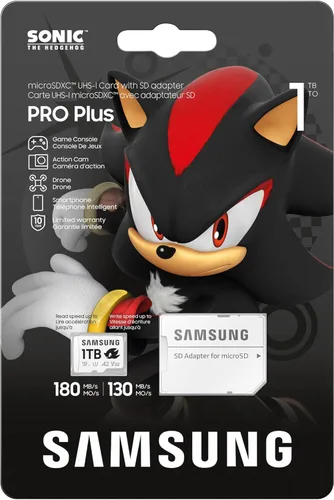 Miniatura 2 de Samsung Tarjeta de memoria microSD PRO Plus + adaptador, microSDXC de 128 GB, hasta 180 MB/s, Full HD y 4K UHD, UHS I, C10, U3, V30, A2