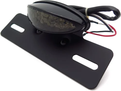 Miniatura 9 de Cateye - Luz trasera para placa de matrícula de aleación grande Cafe Racer Bobber motocicleta
