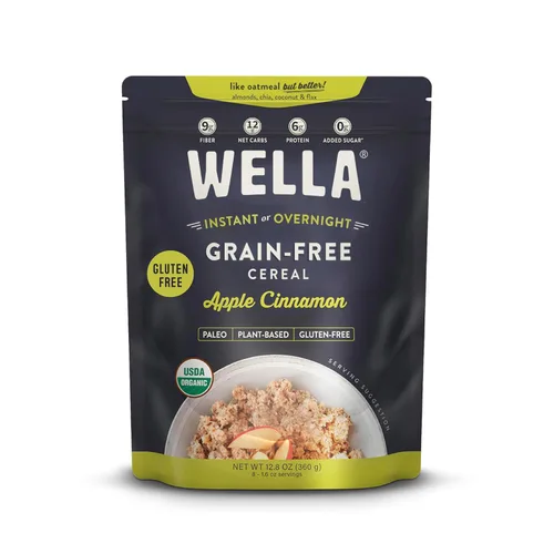 Miniatura 12 de Cereal de Avena Alternativa Wella, Cereal Caliente para el Desayuno Libre de Gluten, Sin Granos Paleo Orgánico Vegano Alto en Proteínas