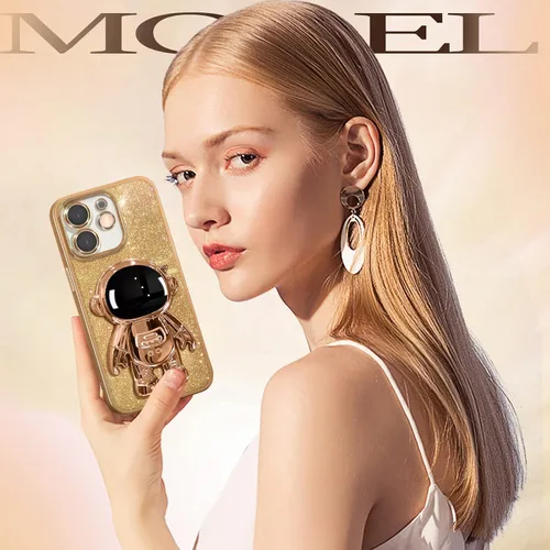 Miniatura 101 de Buleens Funda para iPhone 11 Pro Max Astronauta, Fundas Transparentes para iPhone 11 ProMax con Papel con Purpurina y Soporte de Astronauta, Mujeres