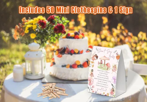 Miniatura 4 de Decoraciones de oso para baby shower, género neutro y temático de otoño, incluye juego de Don't Say Baby y pequeño juego de pinzas para la ropa