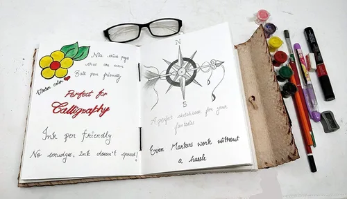 Miniatura 5 de jaald Diario de cuero de 10 pulgadas con candado, cuaderno en blanco hecho a mano, bloc de notas para hombres y mujeres, papel sin forro, el mejor