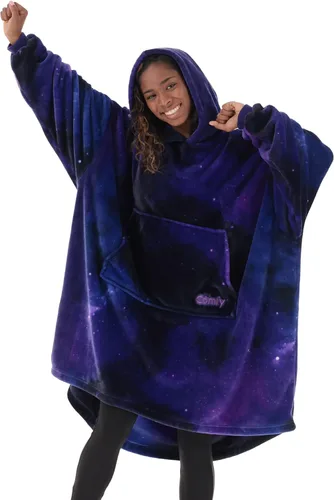 THE COMFY Dream | From Shark Tank | Patented | No Sherpa | Light Wearable Blanket Hoodie | Gift for Women & Men | One Size Galaxy